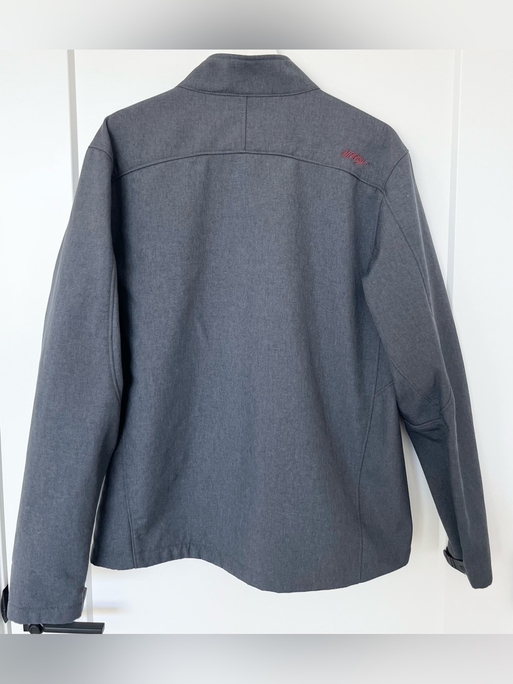 Hooey Softshell Full Zip Fleece Lined Jacket Gray Red Men’s Size M - Picture 4 of 8